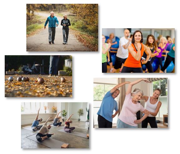 sport 2023-2024: turnen, yoga, wandelen 50+, fun dance, petanque